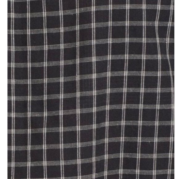 Madewell Plaid Off the Shoulder Top Black - Picture 5 of 5